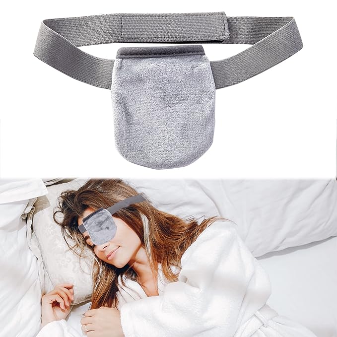 Single Moist Heat Eye Compress Pad, Microwavable, Eye Mask for Dry Eye, Good for Pink Eye, Blepharitis and Stye Eye, Reusable Gel Eye Mask with Storage Pouch