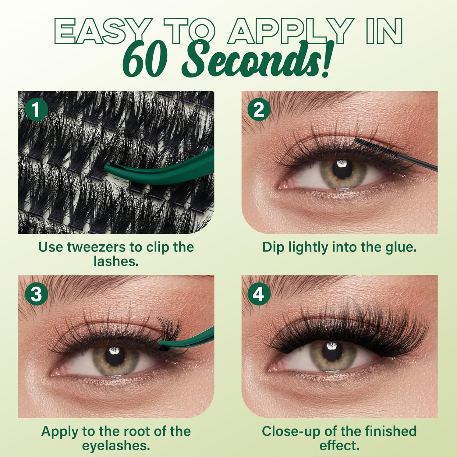 Clusters 3D Effect Eyelash Clusters 280pcs 80D D Curl 9-18MIX Individual Lashes Wispy Lashes Volume Cluster Lashes Natural Soft DIY Lash Extension(3D-80D-D-9-18MIX)