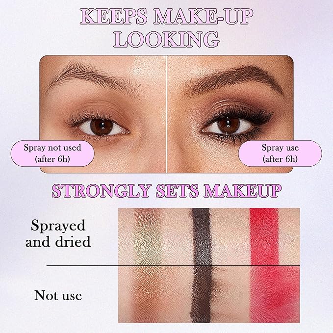 2PCS Hydrating Setting Spray,Long Lasting Makeup Setting Spray Set,Glowing and Matte Finishing Facial Mist,Lightweight Oil Control Face Mist for Make Up, 3.5 Fl Oz