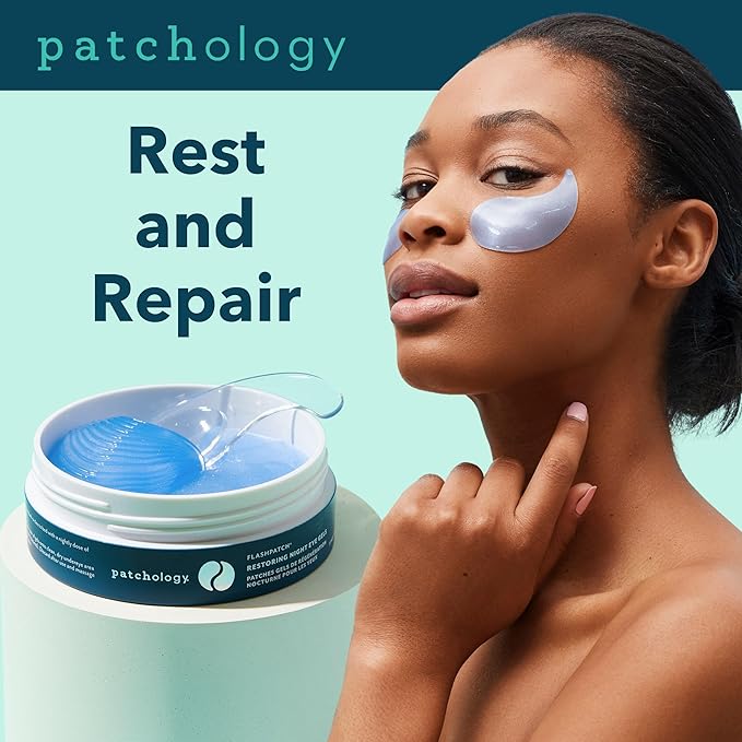 Patchology Restoring Night Under Eye Patches for Dark Circles & Puffy Eyes - Anti-Aging Eye Patch with Retinol, Reduces Eye Bags, Puffiness, & Wrinkles - Ultimate Eye Care Solution (15 Pairs)
