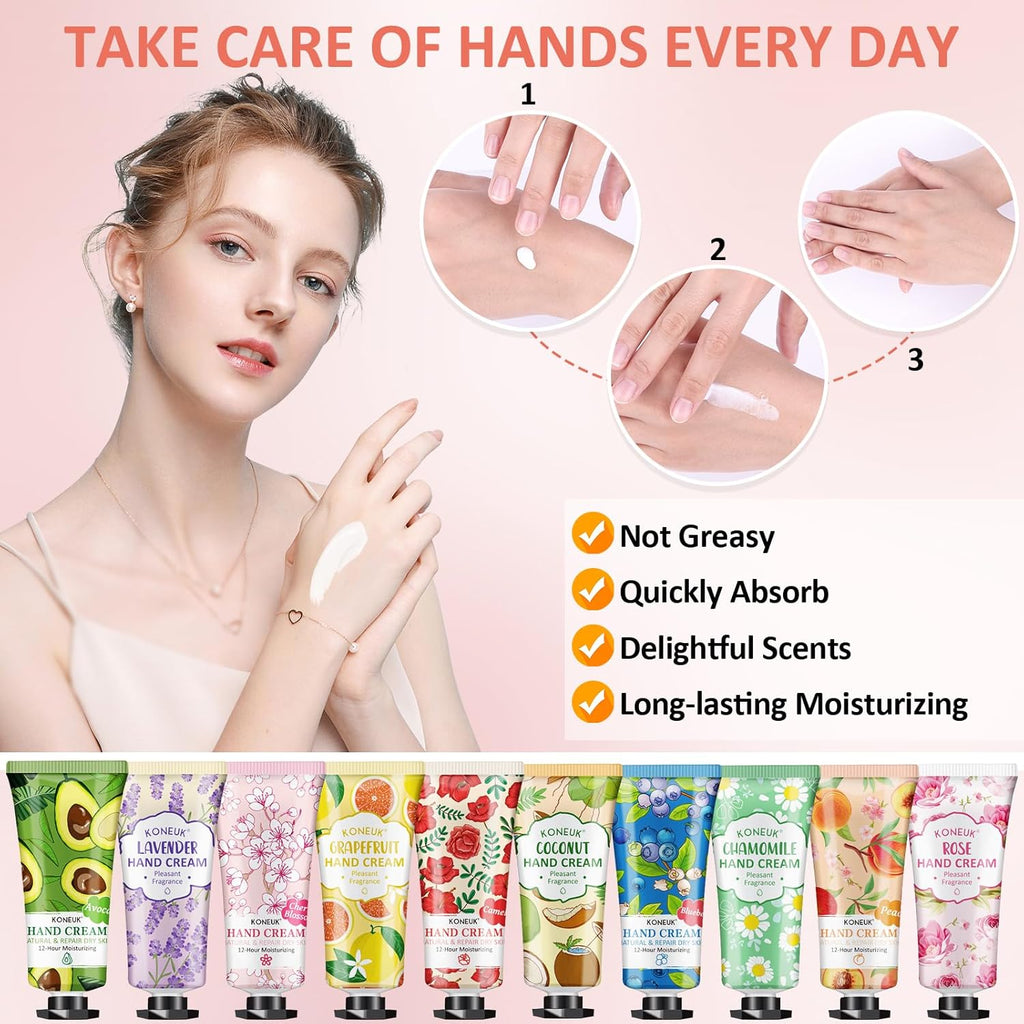 80 Pack Hand Cream Set for Dry Cracked Hands, Bulk Hand Lotion Travel Size for Thank You Gifts, Mini Hand Cream for Adult Party Favors, Birthday Gifts and Bridal Shower Gifts for Guests