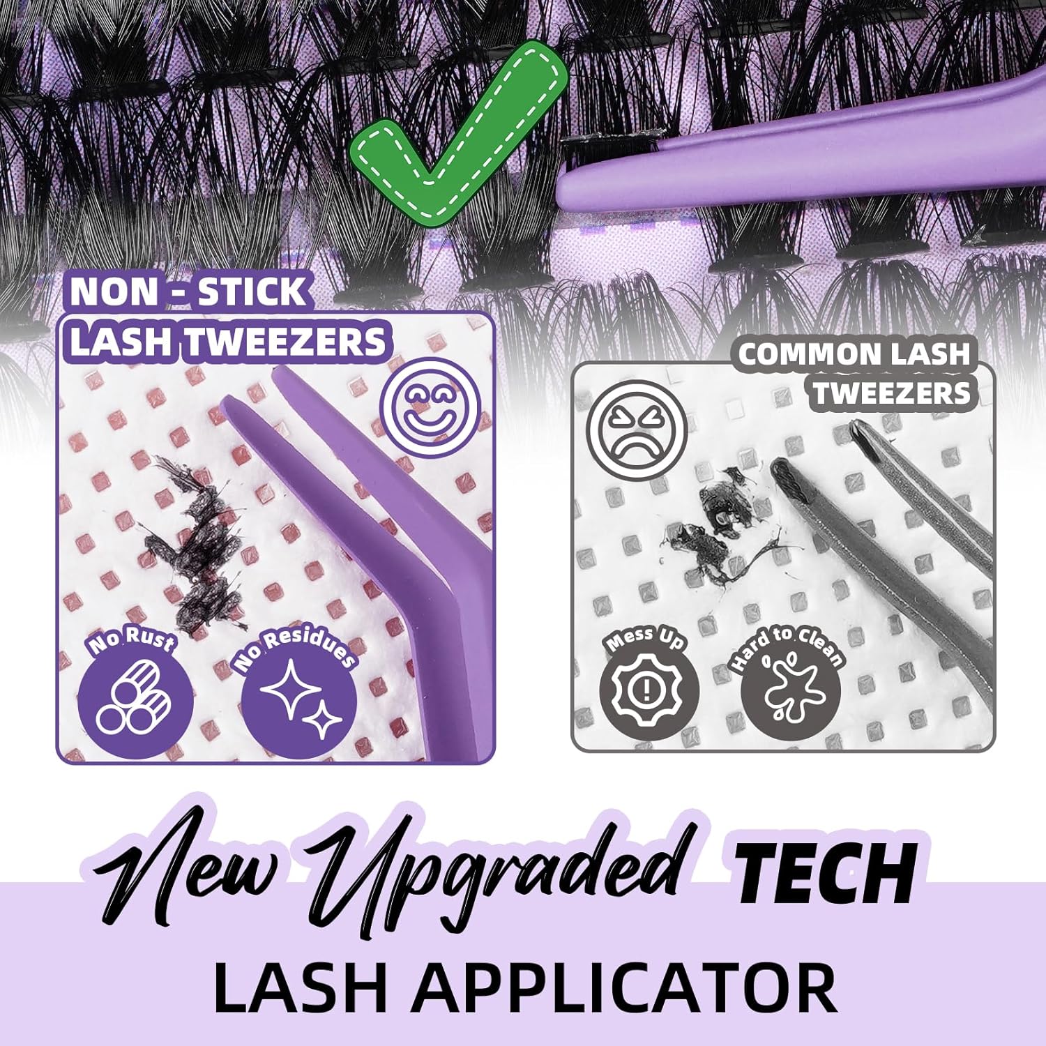 B&Qaugen Lash Extension Kit 280Pcs Volume Individual Lashes Kit Superfine Individual Eyelashes 10-18mm Soft D Curl Eyelash Clusters Kit with Bond and Seal Tweezers for Self Use （Kit，70D-10-18MIX）