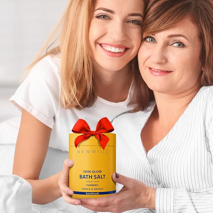 Natural Detox Bath Salt Soak Magnesium Epsom Salt Vitamin C Moisturize Skin Turmeric Orange Arnica Essential Oil Relaxation Stress Relief Gift Women