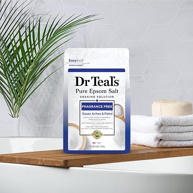 Dr Teal's Pure Epsom Salt Soak, Fragrance Free, 4 lbs
