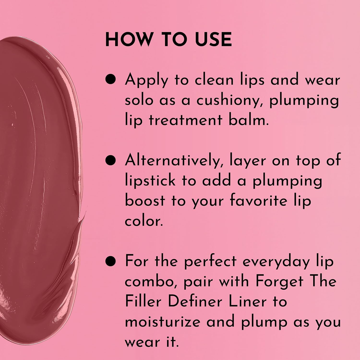 Lawless Forget the Filler Lip Plumping Line Smoothing Tinted Balm - Posey - Premium Tinted Lip Balm with Natural Ingredients to Plump and Smooth Lips for a Firmer, Fuller Look - 0.09 oz