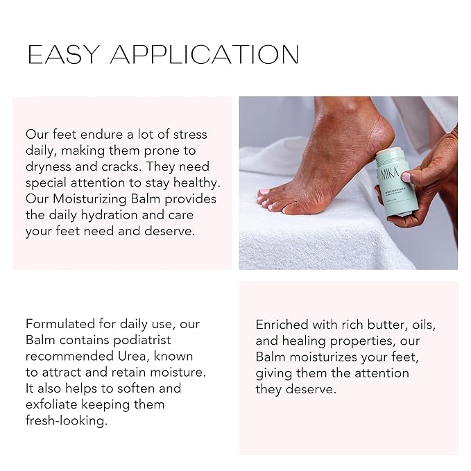 Moisturizing Foot Balm for Dry Cracked Feet, Urea Cream & Foot Moisturizer, It Softens & Exfoliates Skin and is Paraben and Phthalate Free