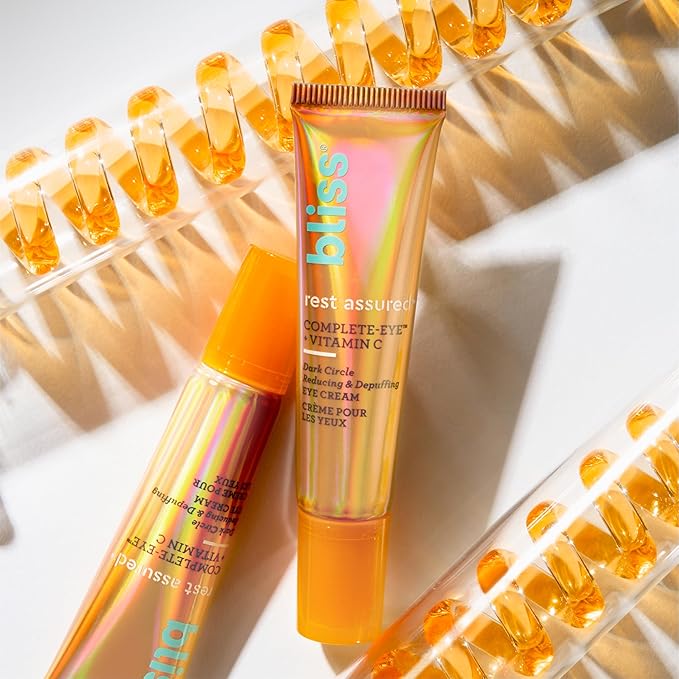 Bliss Get It Bright Duo - Bright Idea Vitamin C Moisturizer and Rest Assured Eye Cream - Brighten & Hydrate - Vegan, Clean, Cruelty-Free Skincare