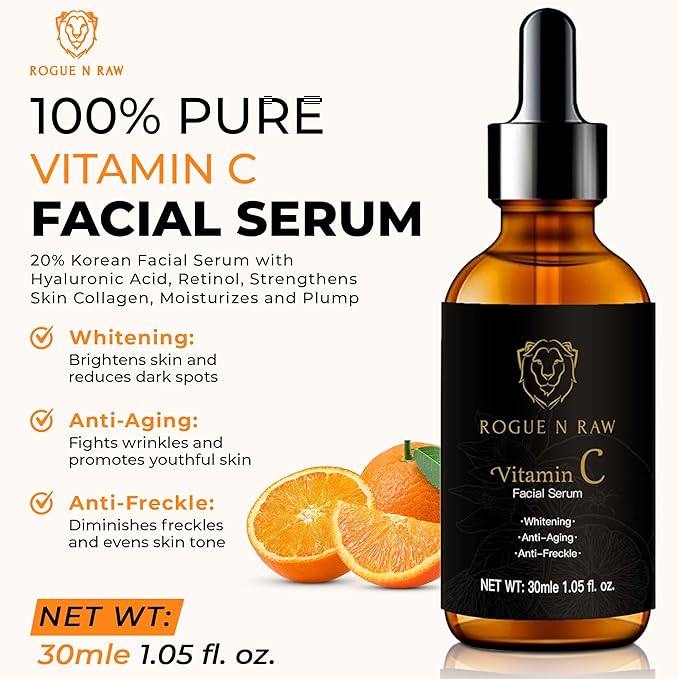 20% Vitamin C Serum 30ml - Maximum Strength Formula - Retinol, Hyaluronic Acid, Collagen - Treatment For Face & Eyes, Wrinkles