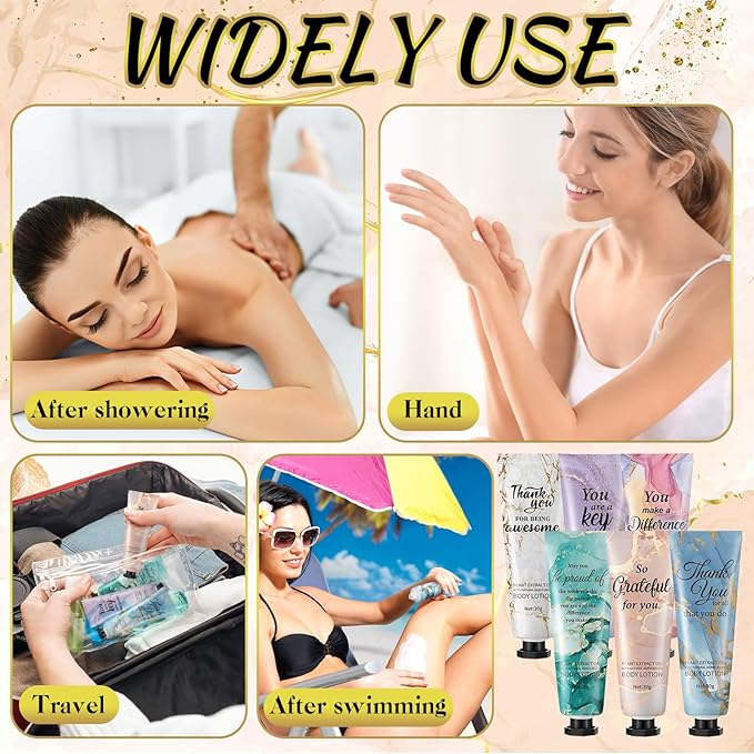 36pcs Mini Body Lotion Bulk Employee Appreciation Gifts in Bulk Mother's Day Travel Size Body Lotion Thank You Inspirational Gifts for Coworker Employees Team Women Moisturizing Staff