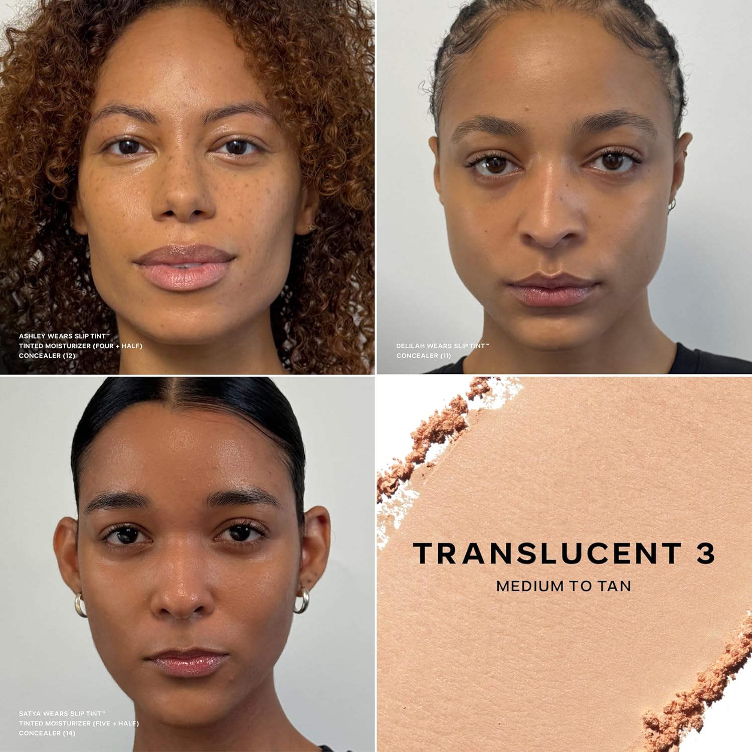 Saie Slip Tint Baked Setting Powder - Translucent Powder for Face Makeup with a Natural-Radiant Finish - Blurs, Brightens & Smooths Complexion - Translucent 3 - Medium to Tan (0.24 oz)