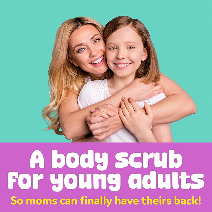 BeYOUtiful Guava Passion Fruit Body Scrub Exfoliator for Kids & Teens, Gentle Sugar Exfoliating Scrub, Cruelty-Free, Shea & Sweet Almond Oil, 16 oz