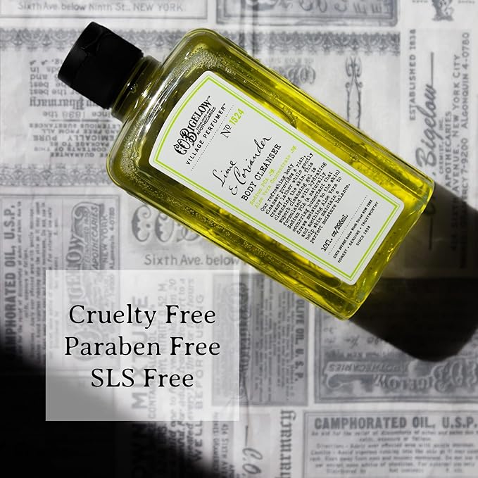 C.O. Bigelow Apothecary Duo, Lime Coriander Body Care Gift Box with Body Soap & Lotion, Gift Set of Two - Moisturizing Lotion & Liquid Body Wash for Dry Skin - 10fl oz Each