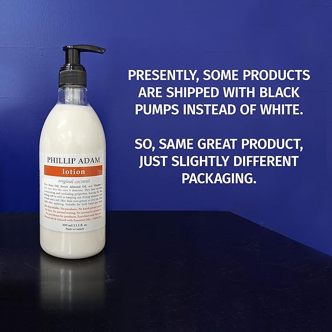 Phillip Adam Coconut Hand and Body Lotion - Lightweight Moisturizer for All Skin Types - 13.5 Fl Oz