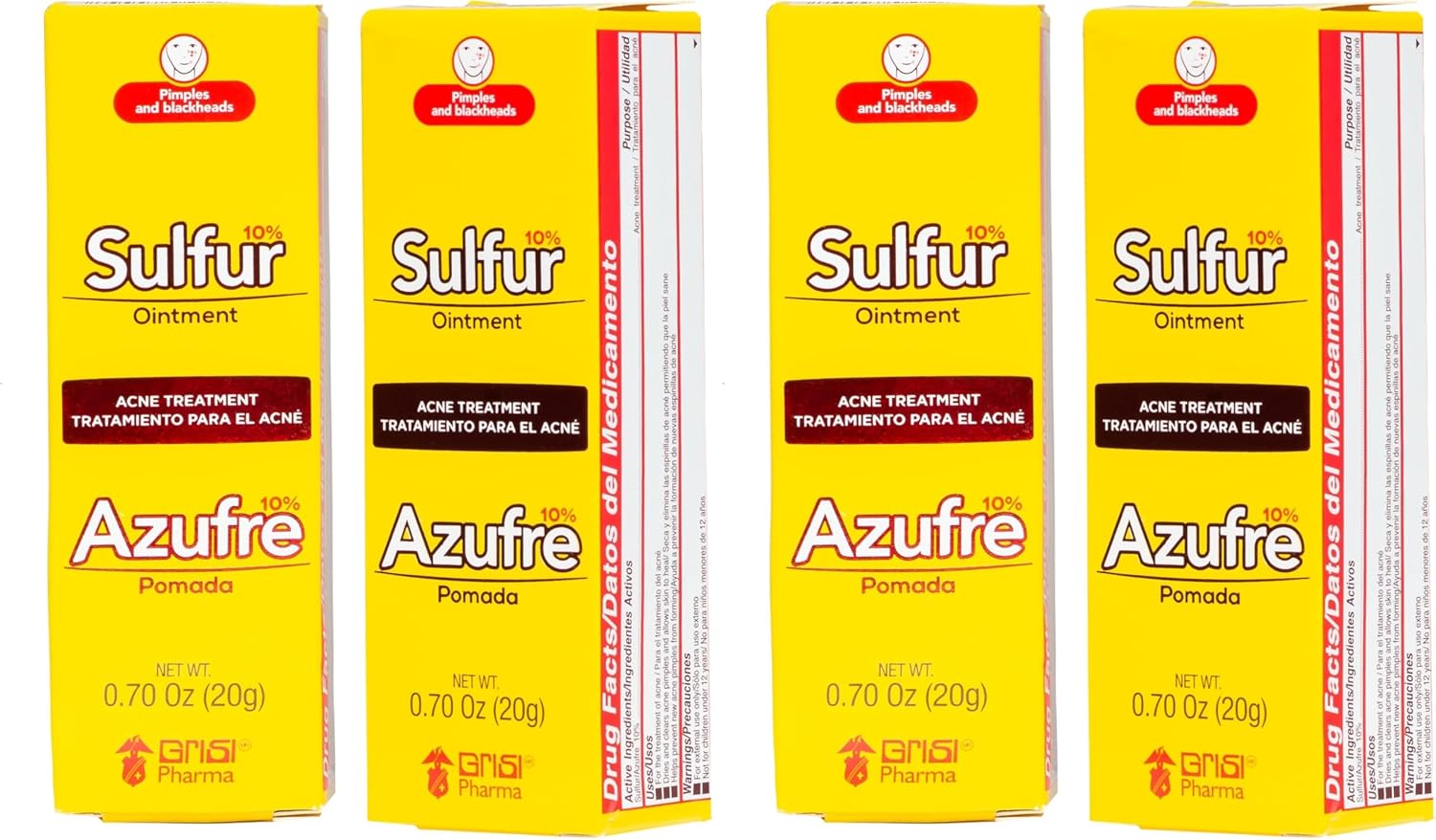 Sulfur Ointment with 10% Sulfur, Assists You in Treating Pimples, Blackheads or Blemishes, Acne Treatment, 2 Count (Pack of 2)