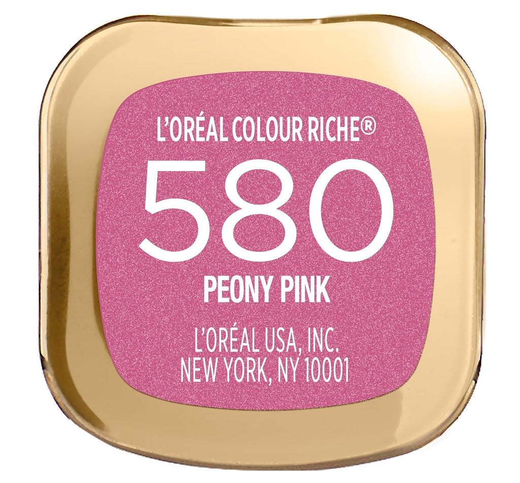 L'Oreal Paris Colour Riche Original Creamy, Hydrating Satin Lipstick with Argan Oil and Vitamin E, Peony Pink , 1 Count