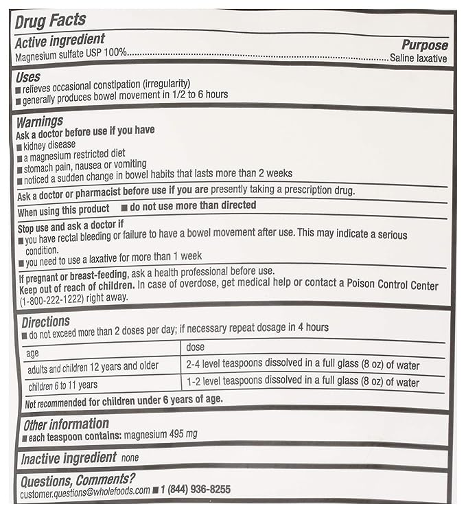 365 by Whole Foods Market, Epsom Salt, 64 Ounce (Pack of 2)