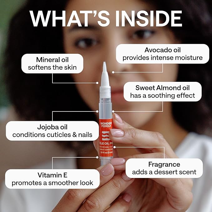 Cuticle Oil Pen 4-Pack – Nail Growth Oil and Strengthener with Jojoba, Almond & Vitamin E – Cuticle Care Oil for Nails & Cuticles – Nail Repair, Hardener & Moisturizer – Scented Nail Pens for Manicure