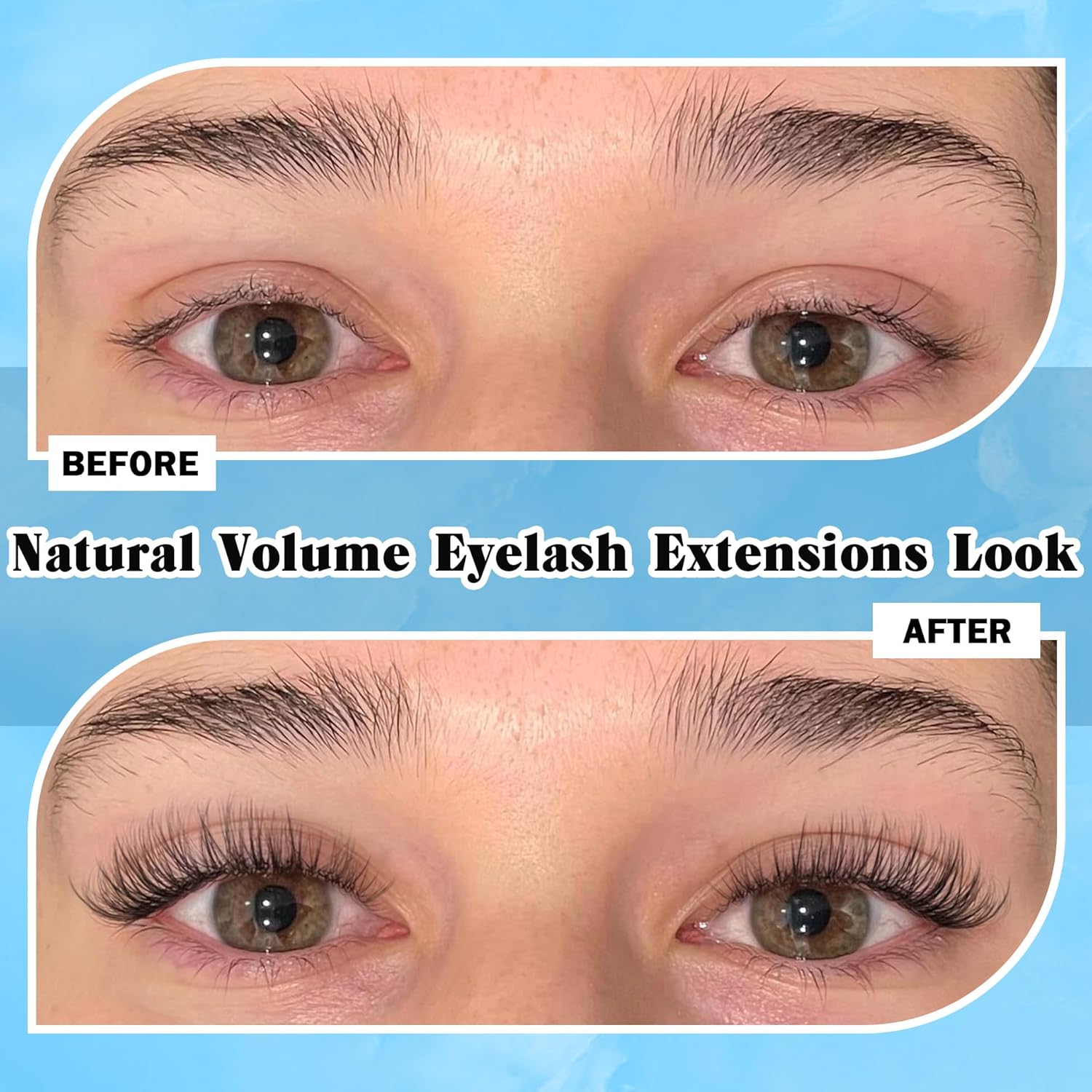 Natural Lash Clusters DIY Eyelash Extension Wispy 144 Pcs Individual Cluster Lashes Extension at Home C-curly 9-11MM Eyelash Cluster Faux Mink False Lashes by Newcally