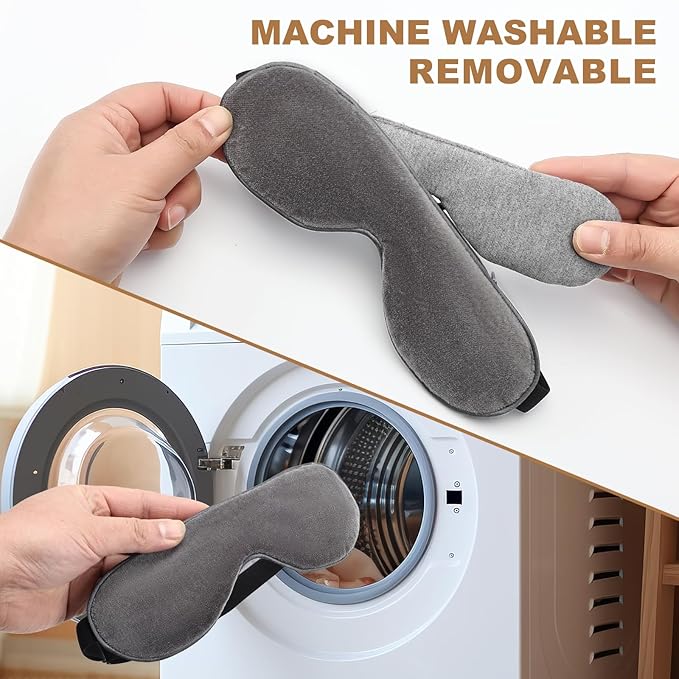 Aroma Season Heated Eye Mask, Warm Eye Compress for Dry Eyes Stye Blepharitis MGD and Blepharitis, Moist Heat Treatment to Unclog Lacrimal Glands (Dark Gray)