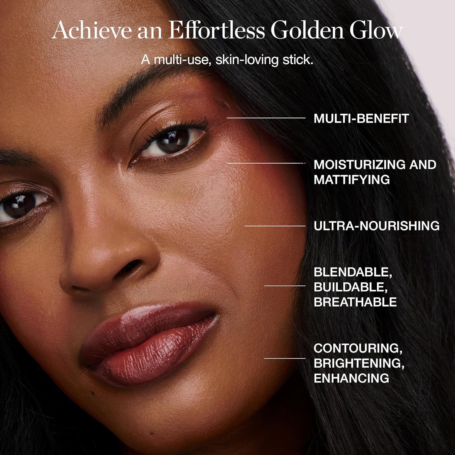 Ogee Sculpted Face Stick (PINK DIAMOND - MATTE NEUTRAL PINK) Certified Organic Blush Stick - Multi-Use Cream Blush & Highlighter Stick