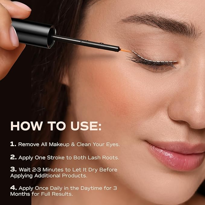 Lash Serum for Eyelash Growth: LashRay Eyelash Enhancing Serum to Grow Longer Thicker Eyelashes and Eyebrows
