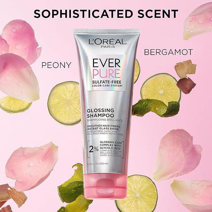 L'Oreal Paris Glossing Lamination Hair Mask with Glycolic Acid, Hair Treatment for Lasting Shine and Smoothness for Dull, Dry Hair, EverPure, 5.1 Fl Oz