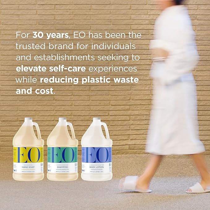 EO Body Lotion Refill, 1 Gallon, French Lavender, Organic Plant-Based, Botanical Extracts, Vitamin E with Pure Essential Oils