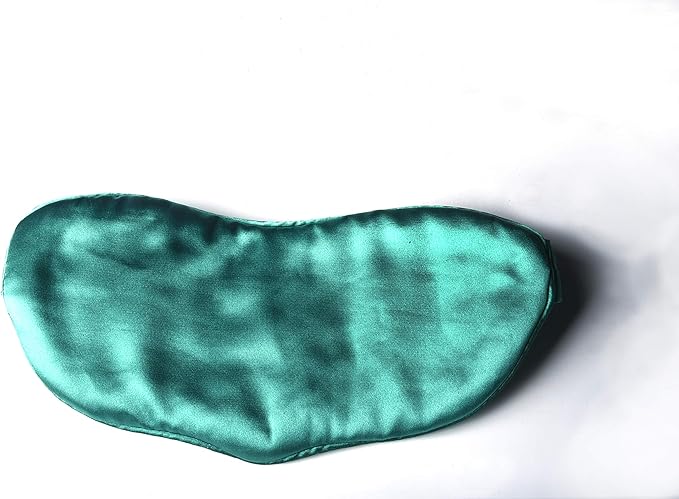 Silk Heated Sleep Eye Mask for Dry Eyes - Stye Treatment Graphene Eye Patches Hot Compress for Eyes, Relieves Dark Circles and Under-Eye Puffiness Belpharitis, Breathable eyeshade for Women Green