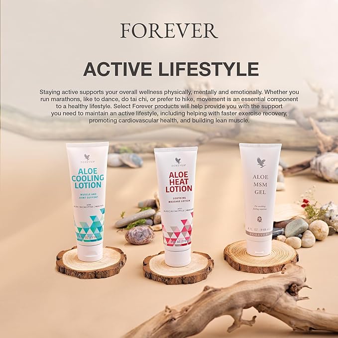 Forever Living - Aloe Heat Lotion with Menthol and Eucalyptus Fragrance, Comfort and Skin Nourishment, Vegan-Friendly Formula, 4 fl oz