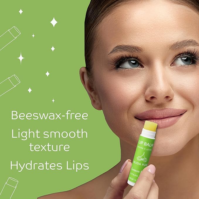 Citrus Lip Balm Collection, Vegan Lip Balm Set, Bees Wax Free, Coconut Oil Free, Avocado Oil, Organic Jojoba Oil, Vitamin E, Natural Moisturizer For Dry Cracked Lips, 3 Tube Set