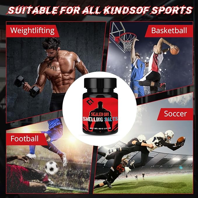 Smelling Salts,Smelling Salts for Athletes in Powerlifting, Hockey, Football & More, Instant Energy Boost, Enhanced Focus & Motivation,40G(Sealed Oni)-02 (1, Sealed Oni-red) (Sealed Oni) (Sealed Oni)