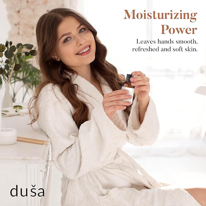 Dusa Santal Gift Set: Room Spray Santal Fragrance (2 oz), Premium Hydrating Hand Cream (2 oz), Soothing Hand Soap & Toile de Jouy Makeup Pouch – Ideal Luxurious Gift for Mothers Day