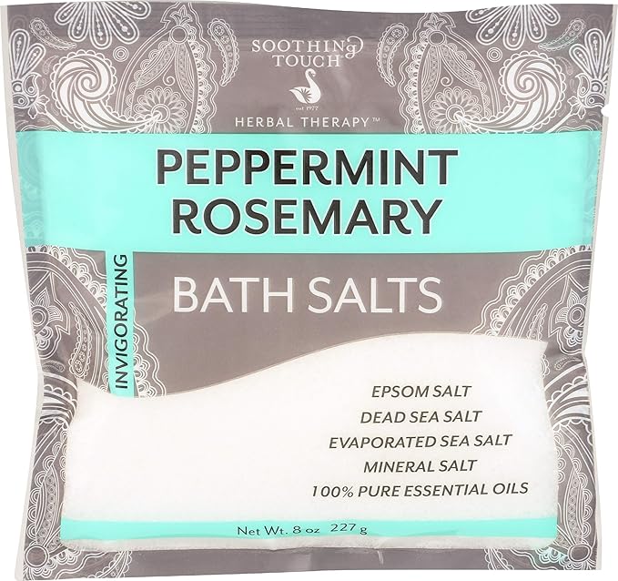Soothing Touch Bath Salts Pouch, Peppermint Rosemary, 8 Ounce