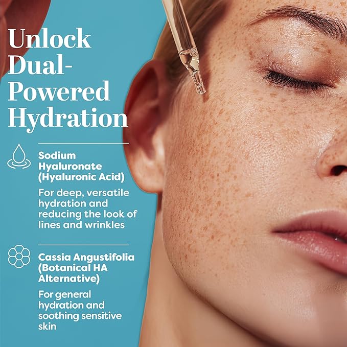 TruSkin Hyaluronic Acid Serum for Face + 7 Ultra Hydrating Ingredients – Best Face Serum for Moisturizing, Visibly Plumping Skin & Smoothing the Look of Fine Lines, 1 fl oz