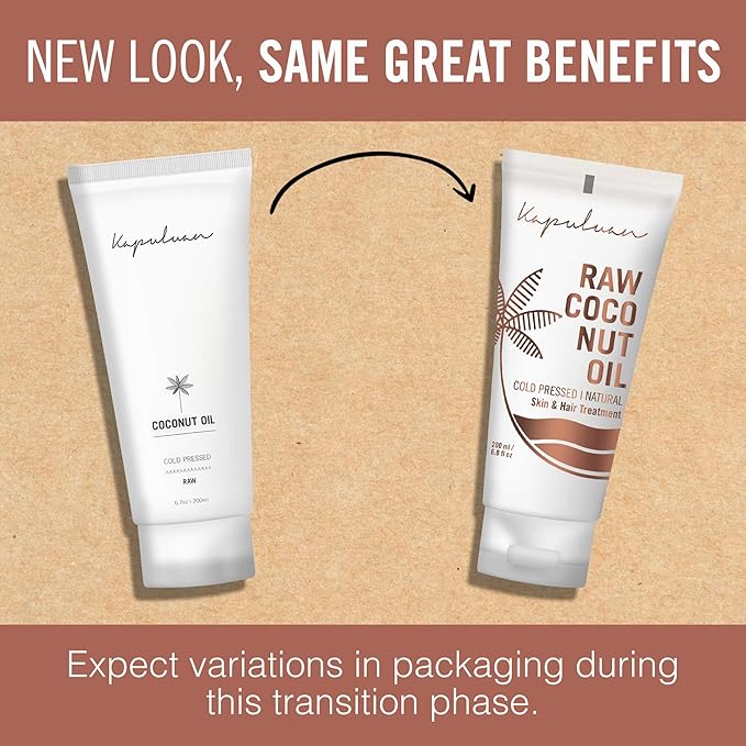 Kapuluan Raw Coconut Oil for Skin, Hair – Raw Extra Virgin Coconut Oil 200ml and Massage Body Oil, Orange Essential Oil - 8 oz - Bundle