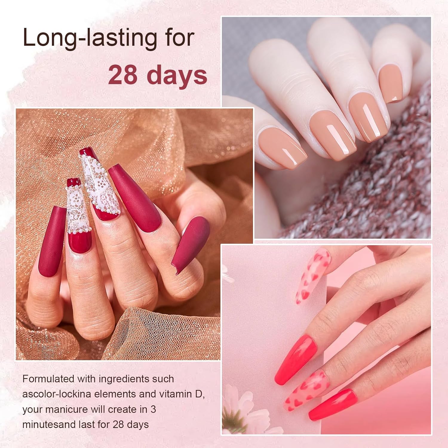 Dip Powder Nail Kit Starter, 30 Colors Dip Nails Bright Hot Pink Glitter, Rainbow Color Acrylic Dipping Powder Liquid Set with Base/Top Coat Activator Brush Saver for Manicure DIY Gift