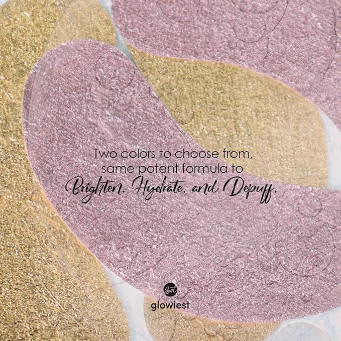Sweet Dreams Collagen Glow Rose Gold Eye Masks l Under Eye Patches for Self Care Under Eye Patches Wrinkle Patches l Dark Circles Treatments - Collagen, Niacinamide, Hyaluronic aid, Peptides