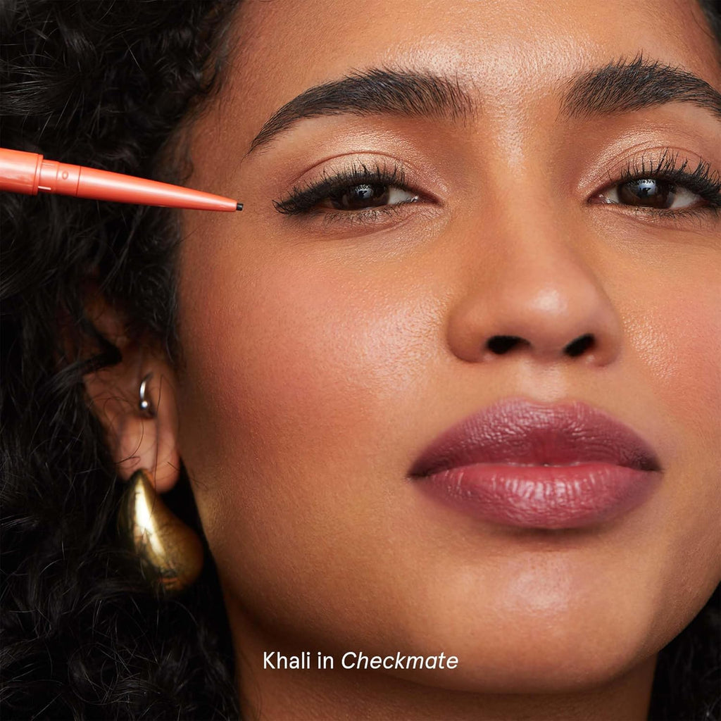 SOSHE Beauty - Waterproof Precision Eyeliner | 1.5mm Smudge-Proof Gel Liner | Easy Refills | Cruelty-Free, Certified Plastic Negative (Checkmate - True Black)