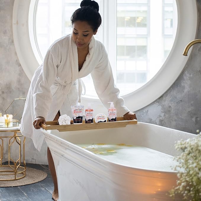 Draizee Mothers Day Gifts for Mom-Spa Gift Baskets for Women-8 Pcs Luxury Jasmine Scented Heel Shoe Design Bath and Body Spa Set Self Care Package for Women, Presents for Mom-Body Care Set for Her