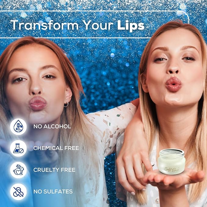 SoftBeso by AlignerOff Sugar Lip Scrub – Vanilla Lip Exfoliator for Dry, Chapped Lips – Moisturizing Formula with Vitamin E, Coconut, Jojoba & Olive Oils – For Men & Women – Ideal Mother’s Day Gift