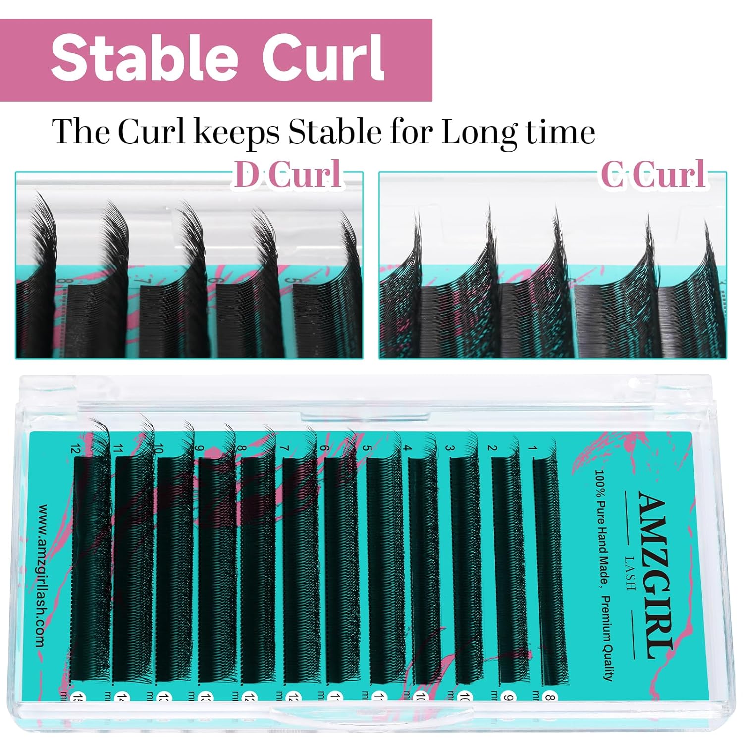 Lash Extensions Cashmere Volume Lash Extensions,6DW Premade Eyelashes Rapid Blooming Volume Eyelash Extension Mixed Tray/Single Length C D Curl for Lash Technicians(8-15mm)