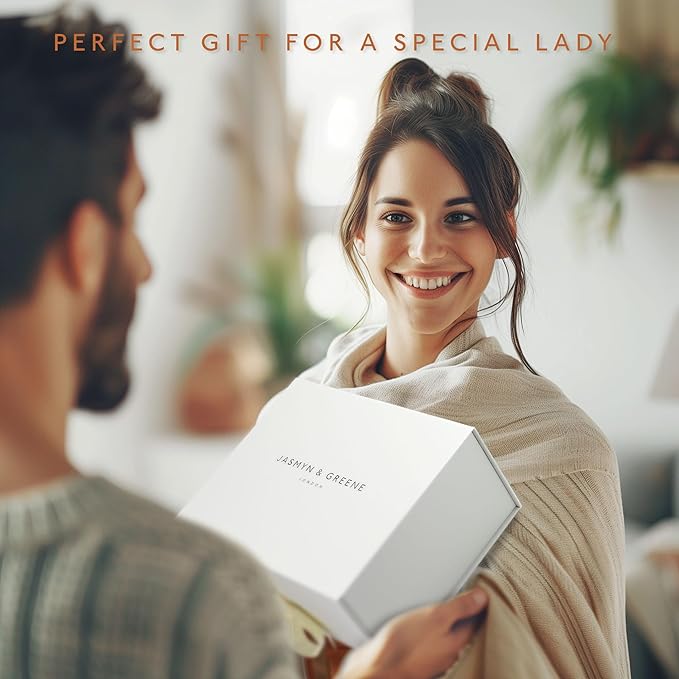 Jasmyn & Greene Luxury Spa Gift Basket for Women - 10 Relaxing Spa Birthday Gifts for Women with Lavender. Bridal Shower Gifts for Woman with Self Care Kit. Get Well Soon Package for Mother Sister.