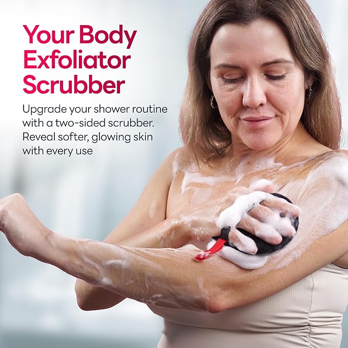 Exfoliating Body Scrubber, Bath and Body Scrub Buffer, Body Exfoliator for Remove Dead Skin, Gentle and Rough Lightweight Sponge for Shower (2 Pack)