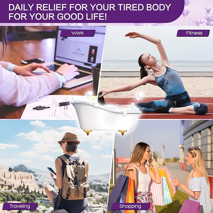 6 Pack Bath Salt KIT for Soaking Himalayan Pink Salt Lavender Orange Rose Pink Scent Epsom Salt Bubble Bath for Women Gift with Dead Sea Salt Moisturizing Skin Essential Oil