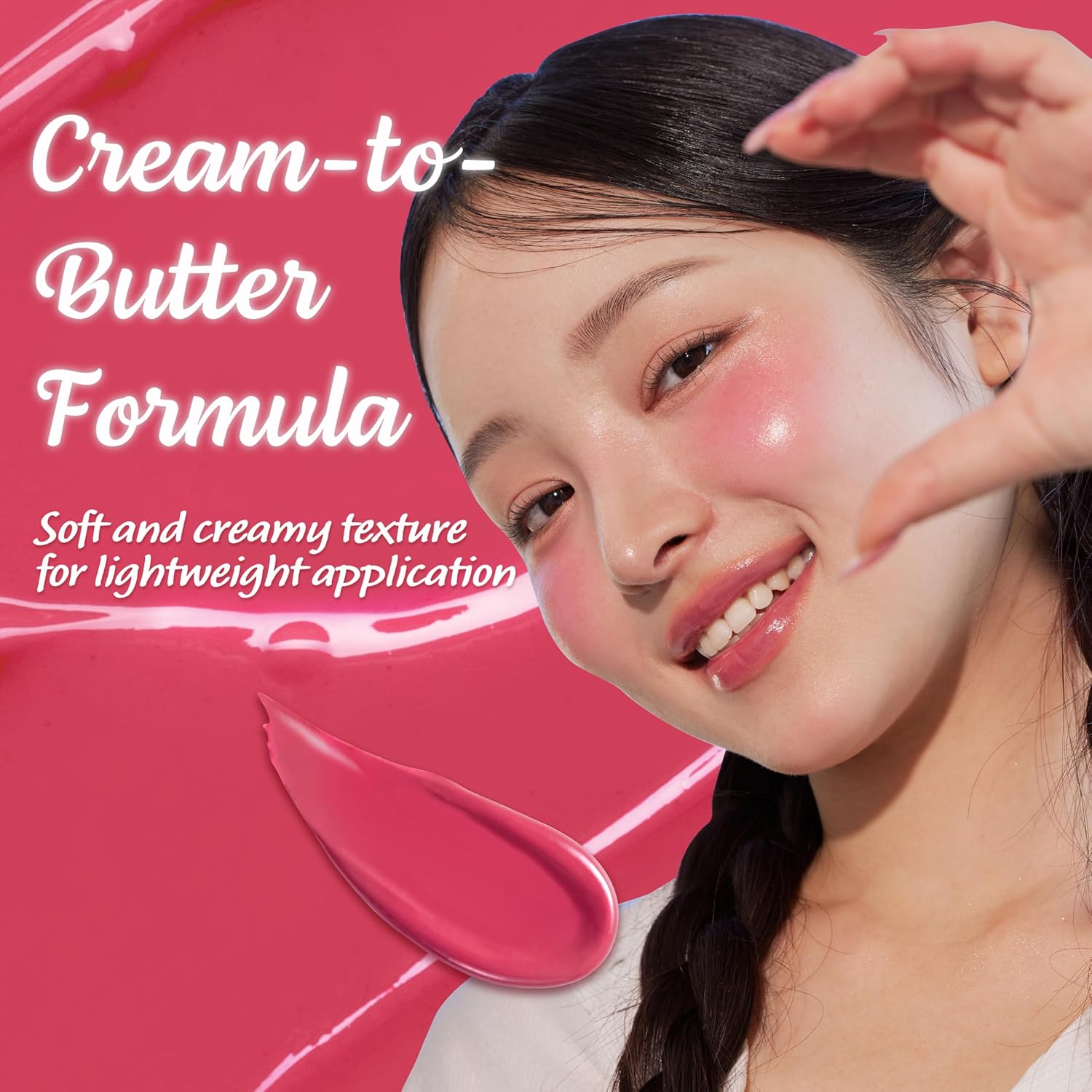 Touch in Sol In My Heart Stick Blush (#Punchy Pink) – Cream Blush Stick for Cheeks, Eyes & Lips – Korean Makeup Cheek – Creamy, Blendable Milk Blusher for Dewy Glow, Natural Finish, k beauty, 0.21 Oz