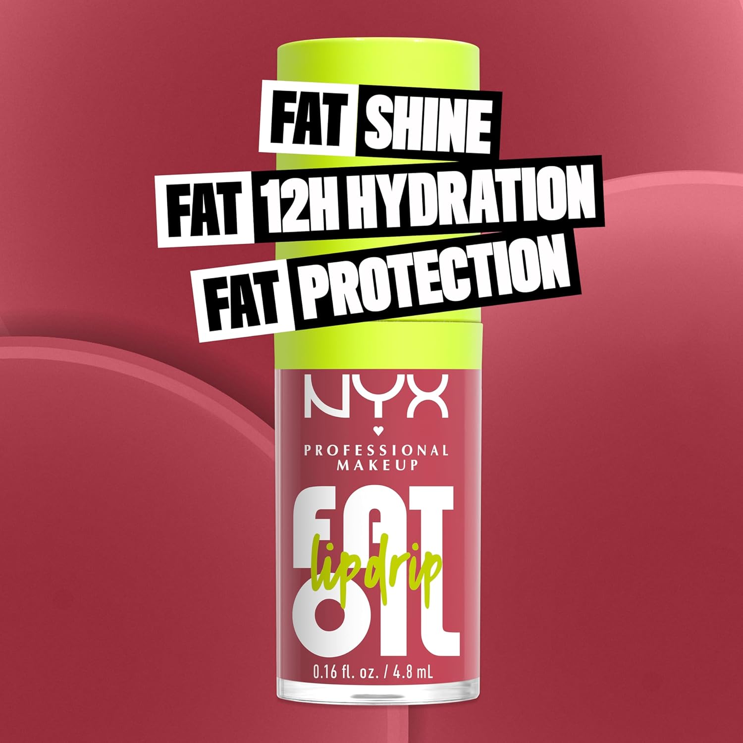 NYX PROFESSIONAL MAKEUP Fat Oil Lip Drip, Moisturizing, Shiny and Vegan Tinted Lip Gloss - Chillin Like a Villain (Pale Dusty Rose)