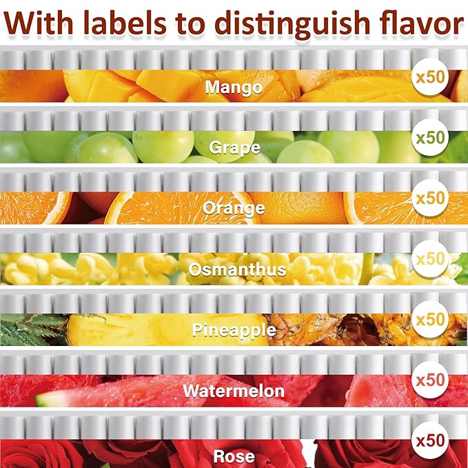 350 Pack Lip Balm Unlabeled, Natural Lip Balm Bulk Blank Tube, Personalized Lip Balms for Party Favors Adults and Bridal Shower Favors or Baby Shower Gifts-7 Flavors