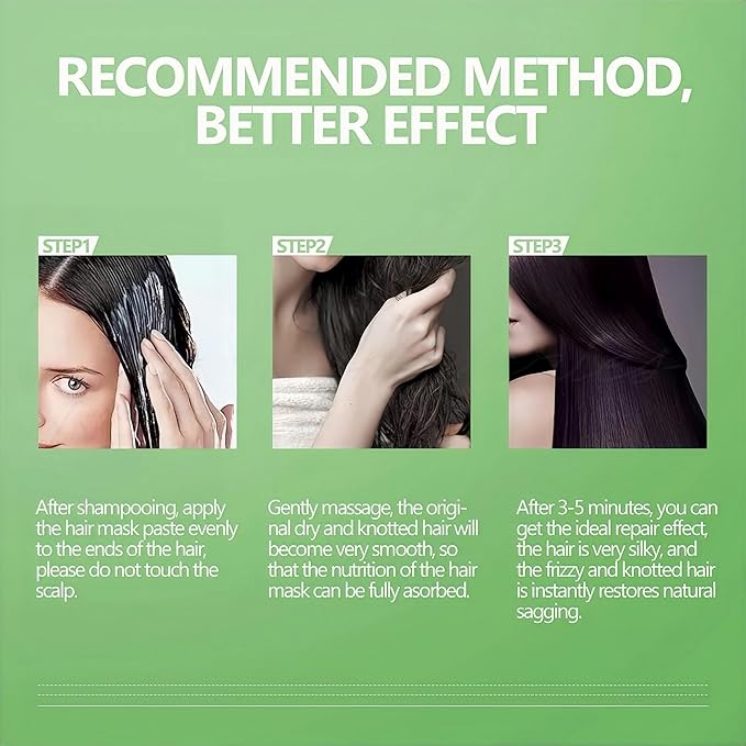 Bremod Leave-in Hair Mask Keratin Hyaluronic ACID Bond Intense Moisturizing Rinse Free Repairs Damaged Hair-Keratin Hair Treatment 3.38Fl oz