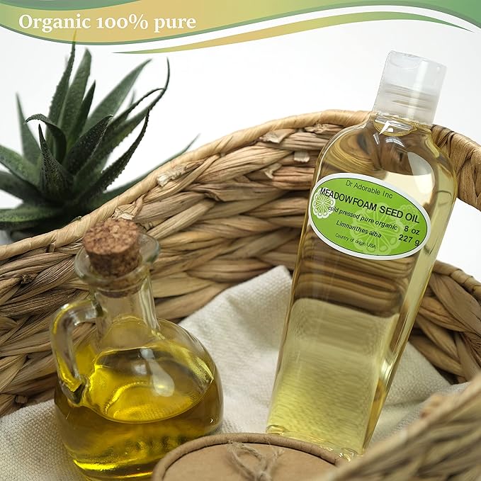 Meadowfoam Seed Oil Pure Organic by Dr.Adorable 8 Oz