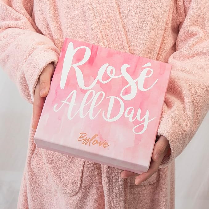 Spa Gifts for Women, Gift Set for Women, BFF LOVE 6Pcs Rose Spa Set for Women, Spa Kit with Essential Rose Oil, Bath Salt, Soap, Natural Petals, Christmas Gifts for Mom